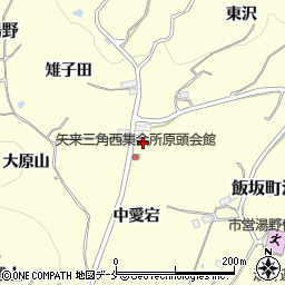 福島県福島市飯坂町湯野原頭周辺の地図