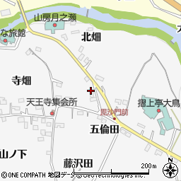福島県福島市飯坂町内畑周辺の地図