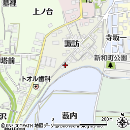 福島県伊達郡桑折町諏訪34-16周辺の地図