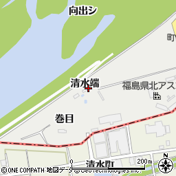 福島県伊達郡桑折町伊達崎清水端35周辺の地図