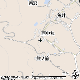 福島県伊達郡桑折町成田西中丸周辺の地図