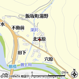 福島県福島市飯坂町湯野北穴原周辺の地図