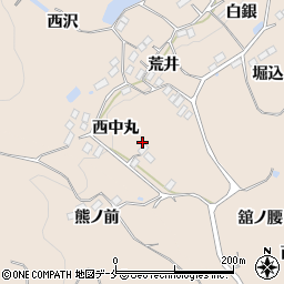 福島県伊達郡桑折町成田西中丸62周辺の地図