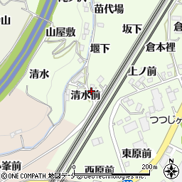 福島県伊達郡桑折町万正寺清水前4周辺の地図