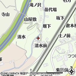 福島県伊達郡桑折町万正寺清水前17周辺の地図