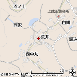福島県伊達郡桑折町成田荒井周辺の地図