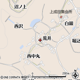 福島県桑折町（伊達郡）成田（荒井）周辺の地図