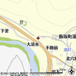 福島県福島市飯坂町湯野大清水23-1周辺の地図