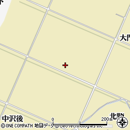 福島県伊達市梁川町大関中沢周辺の地図