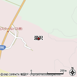 新潟県阿賀野市湯沢周辺の地図