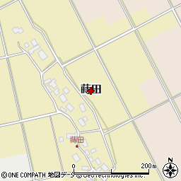 新潟県阿賀野市蒔田周辺の地図