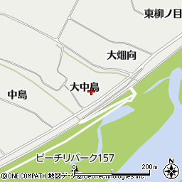 福島県伊達郡桑折町伊達崎大中島周辺の地図