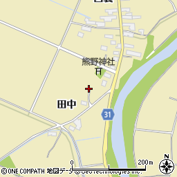 福島県伊達市梁川町大関田中周辺の地図