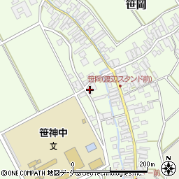 新潟県阿賀野市笹岡406-1周辺の地図