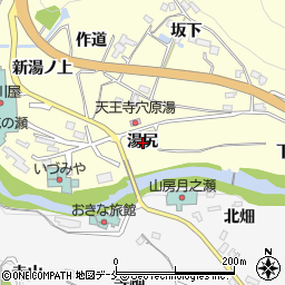 福島県福島市飯坂町湯野湯尻周辺の地図