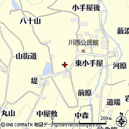 福島県福島市飯坂町湯野西小手屋27周辺の地図