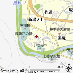 福島県福島市飯坂町湯野新湯周辺の地図