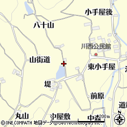 福島県福島市飯坂町湯野西小手屋32周辺の地図