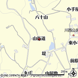 福島県福島市飯坂町湯野山街道周辺の地図