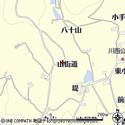 福島県福島市飯坂町湯野山街道5周辺の地図