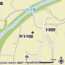 福島県伊達市梁川町大関（甲下川原）周辺の地図