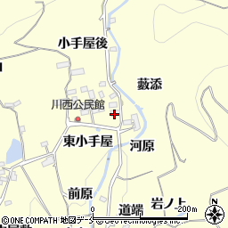 福島県福島市飯坂町湯野河原周辺の地図