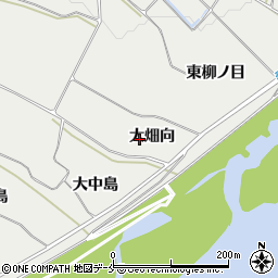 福島県伊達郡桑折町伊達崎大畑向周辺の地図