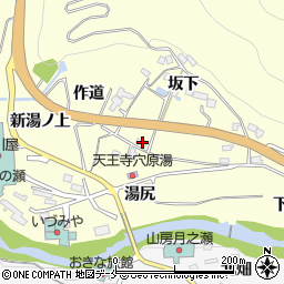福島県福島市飯坂町湯野作道3周辺の地図