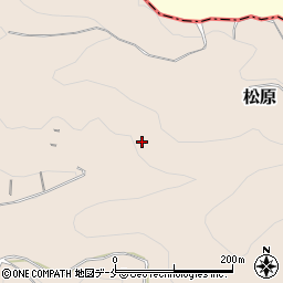 福島県桑折町（伊達郡）松原（山女沢）周辺の地図