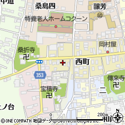 福島県伊達郡桑折町西町45周辺の地図