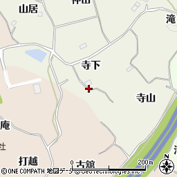 福島県伊達郡桑折町平沢寺下周辺の地図