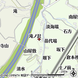 福島県伊達郡桑折町万正寺滝ノ沢周辺の地図