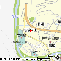 福島県福島市飯坂町湯野新湯ノ上周辺の地図