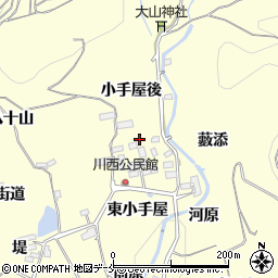 福島県福島市飯坂町湯野東小手屋周辺の地図