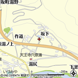 福島県福島市飯坂町湯野作道1周辺の地図
