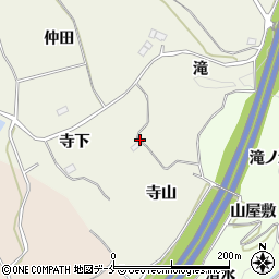 福島県伊達郡桑折町平沢寺山周辺の地図