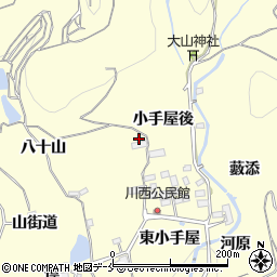 福島県福島市飯坂町湯野西小手屋3周辺の地図