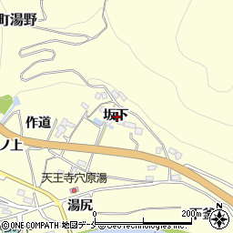 福島県福島市飯坂町湯野坂下周辺の地図