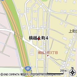 新潟県新潟市江南区横越上町4丁目周辺の地図