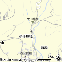 福島県福島市飯坂町湯野小手屋後周辺の地図