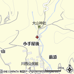 福島県福島市飯坂町湯野（小手屋後）周辺の地図