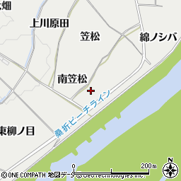 福島県桑折町（伊達郡）伊達崎（南笠松）周辺の地図