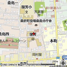 桑折町役場　醸芳保育所周辺の地図