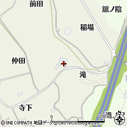 福島県伊達郡桑折町平沢滝周辺の地図
