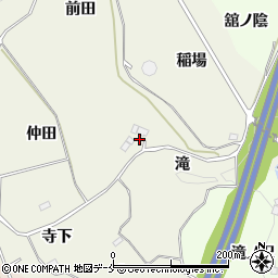 福島県桑折町（伊達郡）平沢（滝）周辺の地図