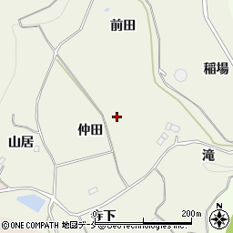 福島県伊達郡桑折町平沢仲田周辺の地図