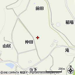 福島県桑折町（伊達郡）平沢（仲田）周辺の地図