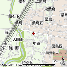 福島県伊達郡桑折町万正寺中道12-2周辺の地図