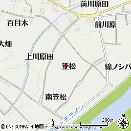福島県桑折町（伊達郡）伊達崎（笠松）周辺の地図