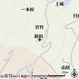 福島県伊達郡桑折町平沢新田周辺の地図